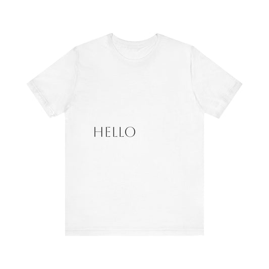 Hello Unisex Jersey Tee - Casual Everyday Wear