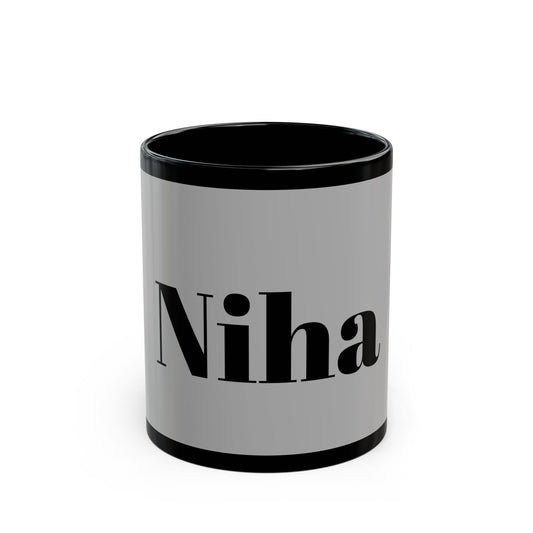 Personalized Niha Black Coffee Mug - Perfect Gift for Coffee Lovers